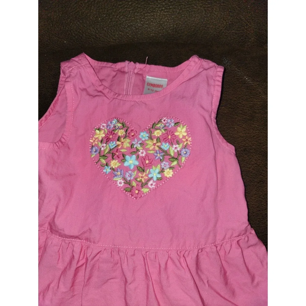 Gymboree fairy fashionable pink‎ floral spring Easter dress size 6 12 months